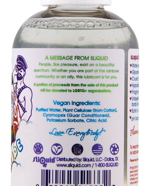 Sliquid Naturals Sparkle Pride Water Based Lube - 2 oz - Empower Pleasure