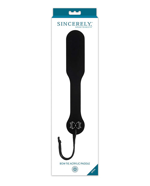 Sincerely Bow Tie Acrylic Paddle - Empower Pleasure