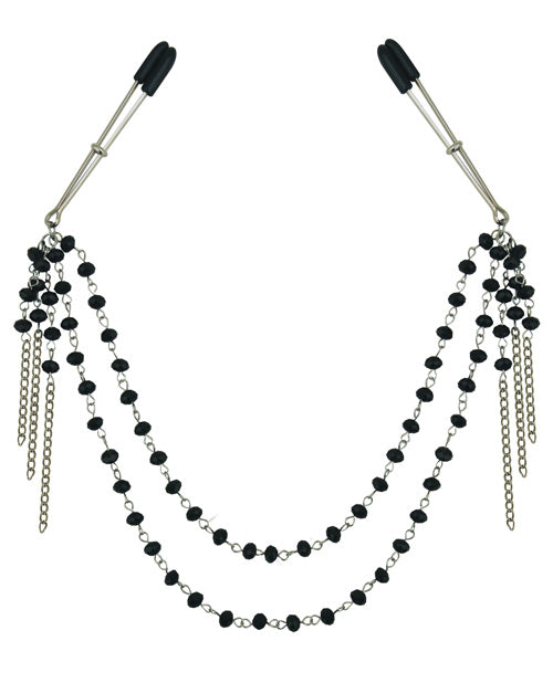 Sincerely Black Jeweled Nipple Clips