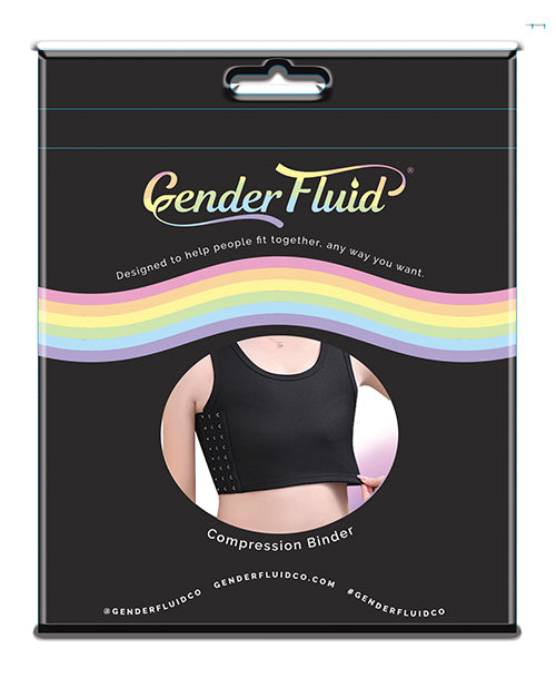 Gender Fluid Chest Compression Binder - XL Black - Empower Pleasure