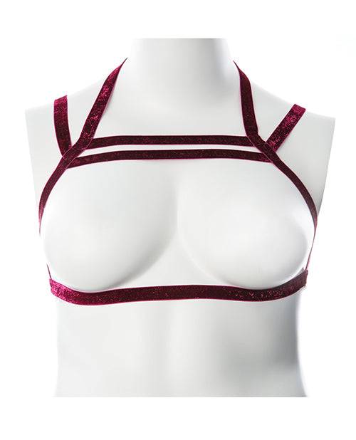 Gender Fluid Sugar Coated Harness -Raspberry Glitter - Empower Pleasure