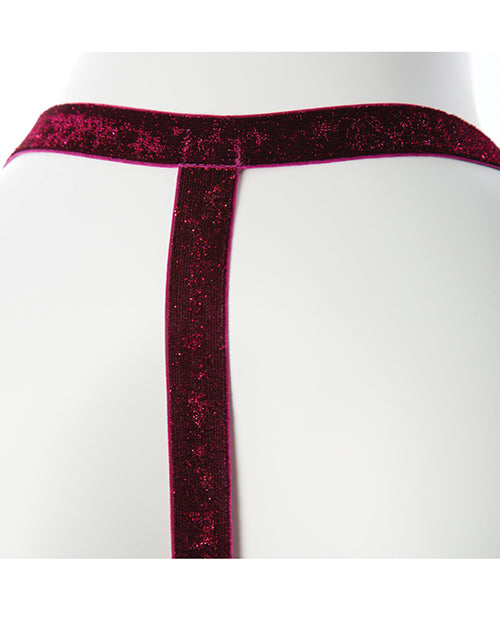 Gender Fluid Sugar Coated Harness -Raspberry Glitter - Empower Pleasure