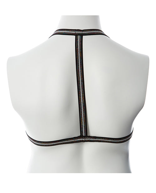 Gender Fluid Silver Lining Harness - Black/Silver - Empower Pleasure