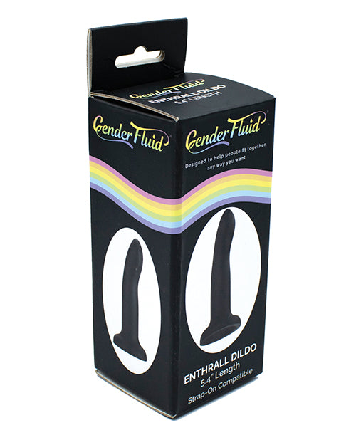 Gender Fluid 5.5" Enthrall Strap On Dildo - Black - Empower Pleasure