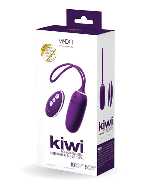 VeDO KIWI Rechargeable Insertable Bullet - Assorted Colors - Empower Pleasure