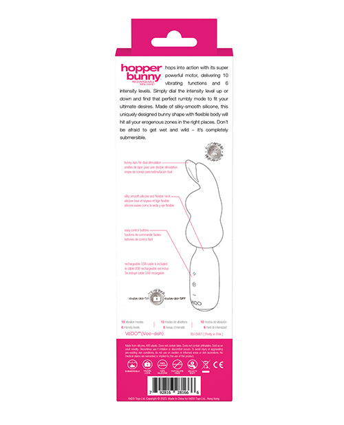 VeDO Hopper Bunny Rechargeable Mini Wand - Pink - Empower Pleasure