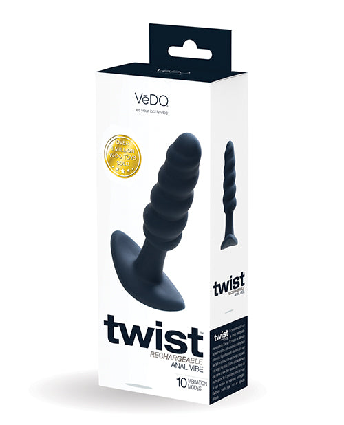 VeDO Twist Rechargeable Anal Plug - Black - Empower Pleasure