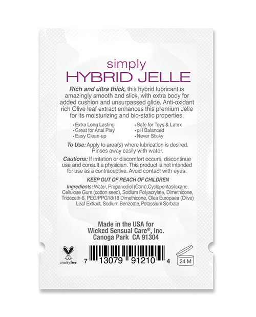 Wicked Sensual Care Simply Hybrid Jelle Lubricant - Empower Pleasure