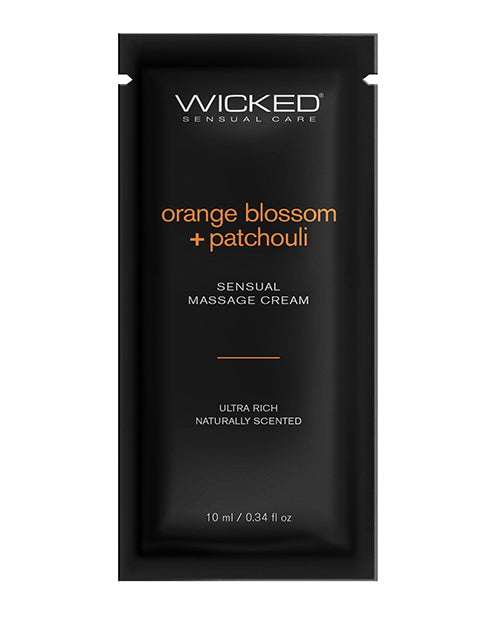 Wicked Sensual Care Orange Blossom & Patchouli Massage Cream - .34 oz - Empower Pleasure