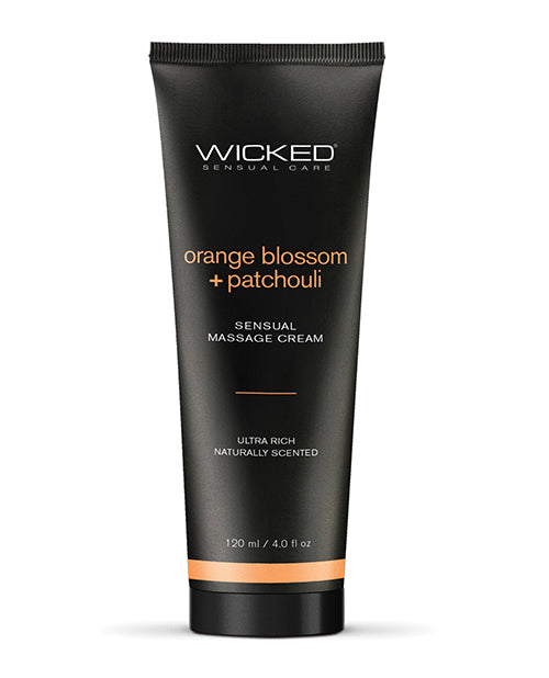 Wicked Sensual Care Orange Blossom & Patchouli Massage Cream - 4 oz - Empower Pleasure