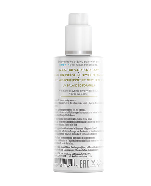 Wicked Sensual Care Simply Water Based Lubricant - 2.3 oz Pear - Empower Pleasure