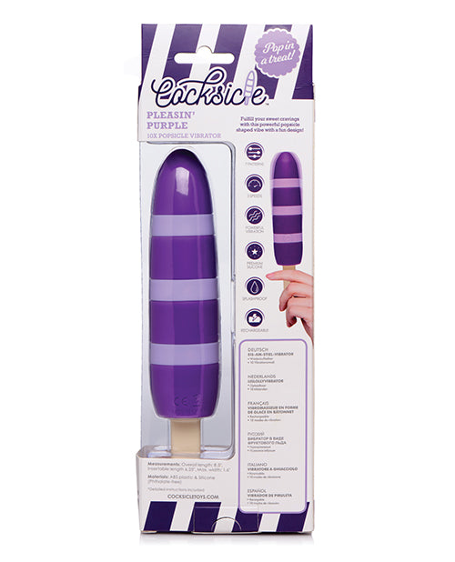 Cocksicle Fizzin 10x Silicone Rechargeable Vibrator - Purple