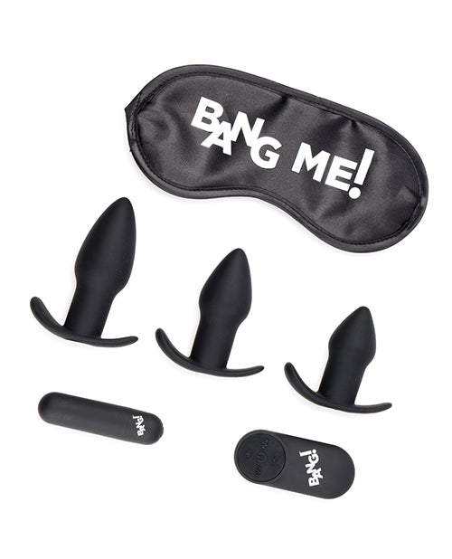 Bang! Backdoor Adventure Remote Control 3-Piece Butt Plug Vibe Kit - Black