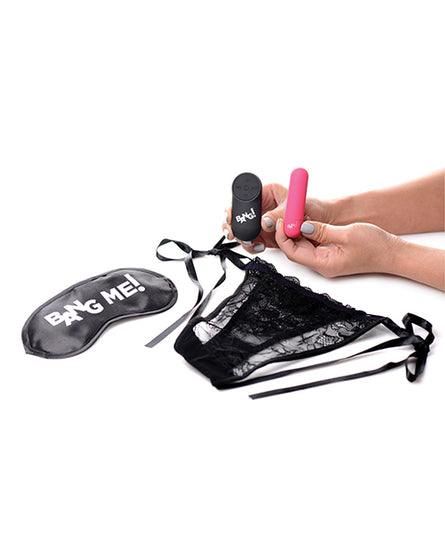 Bang! Power Panty & Blindfold Kit - Pink - Empower Pleasure