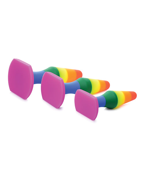 Frisky Rainbow Silicone Anal Trainer Set - Empower Pleasure