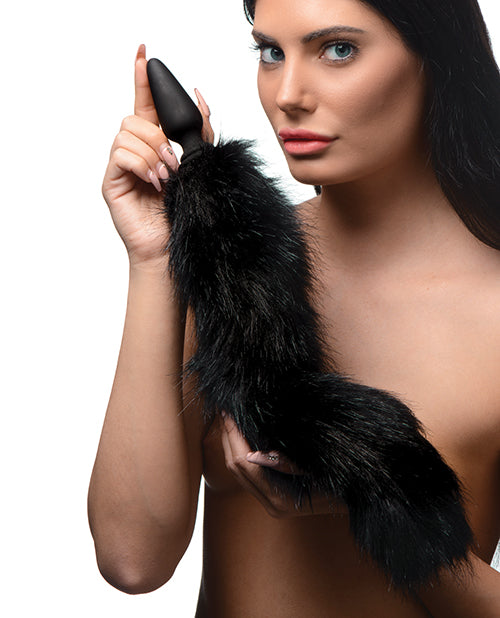 Tailz Snap On Interchangeable Fox Tail - Black - Empower Pleasure