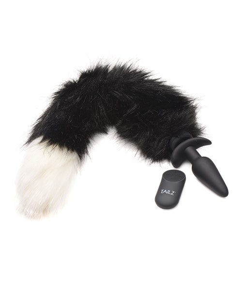 Tailz Snap On Interchangeable Black & White Fox Tail - Empower Pleasure