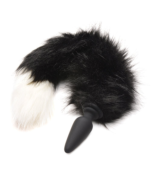 Tailz Snap On Interchangeable Black & White Fox Tail - Empower Pleasure