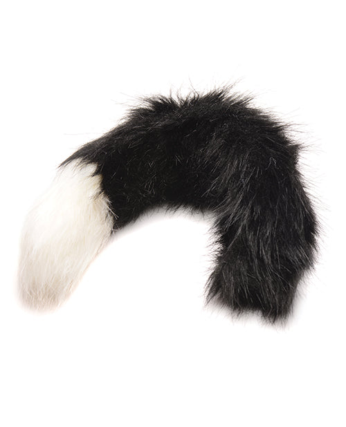 Tailz Snap On Interchangeable Black & White Fox Tail - Empower Pleasure