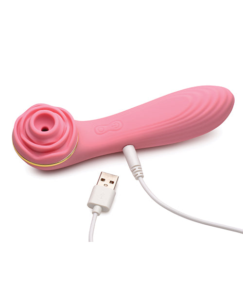 Inmi Bloomgasm Passion Petals 10X Silicone Suction Rose Vibrator - Pink - Empower Pleasure