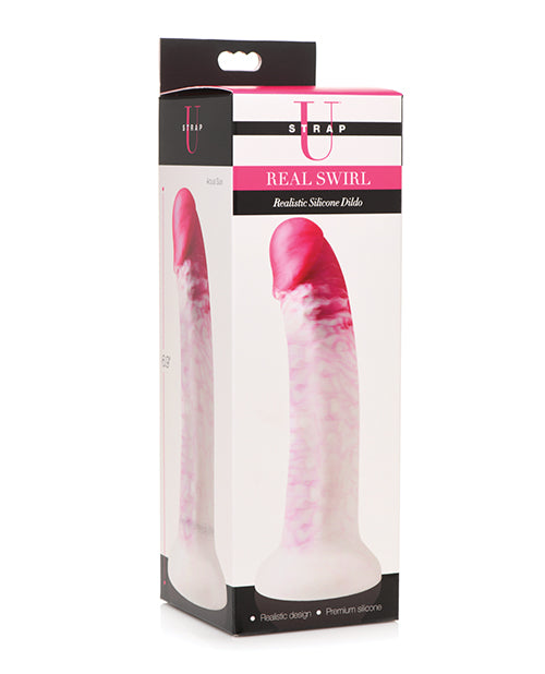 Strap U Real Swirl Realistic Silicone Dildo - Pink - Empower Pleasure