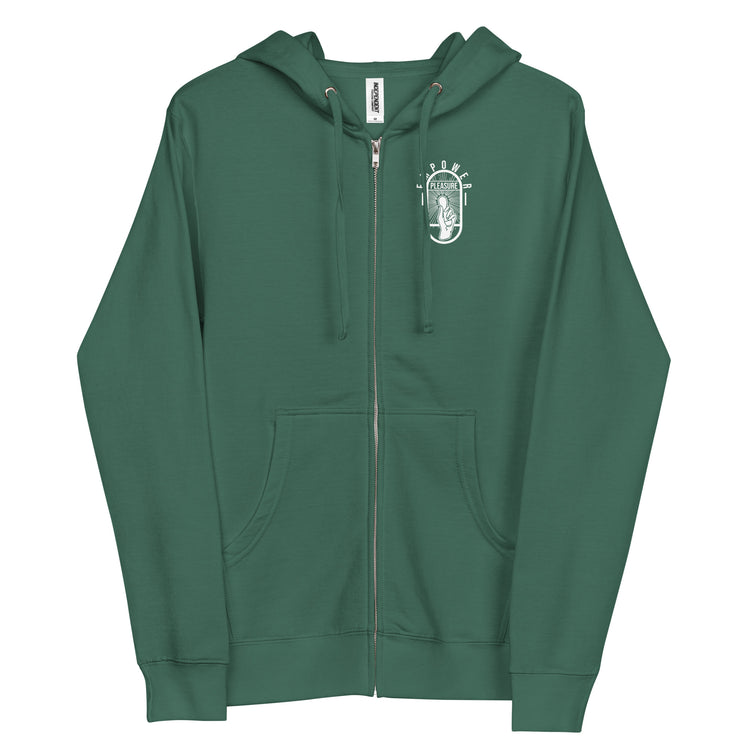 Line Up Unisex Fleece Zip-Up Hoodie - Empower Pleasure