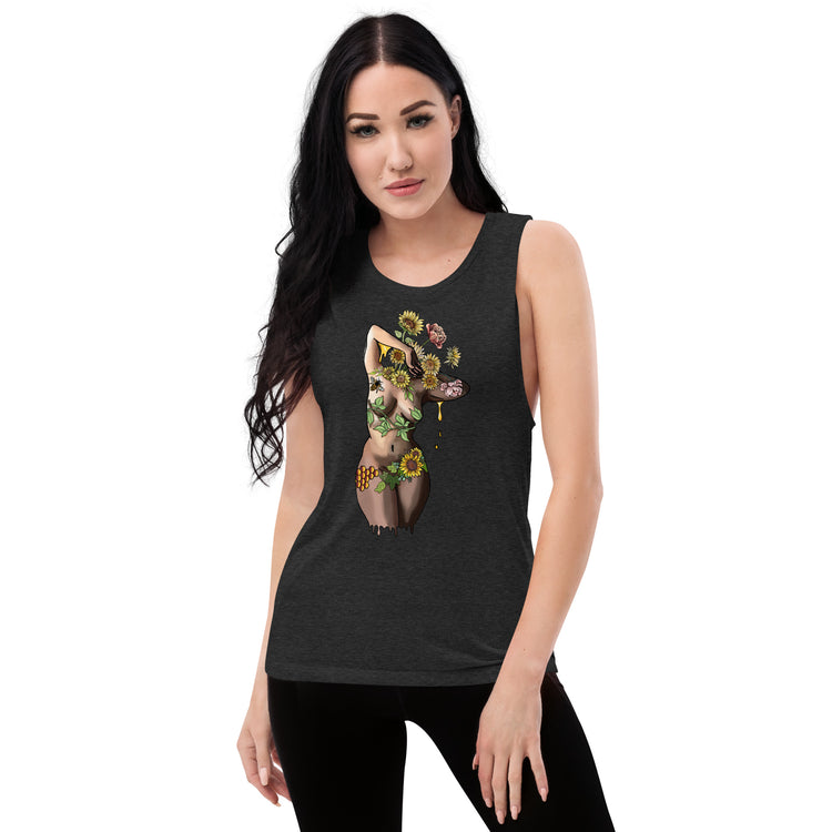 Inflorescence Ladies’ Muscle Tank - Empower Pleasure