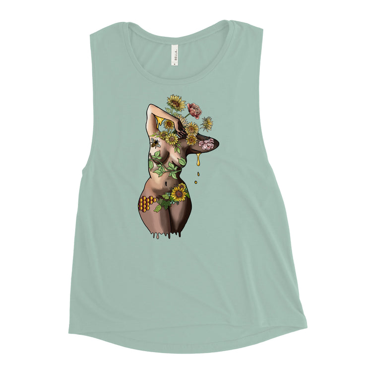 Inflorescence Ladies’ Muscle Tank - Empower Pleasure