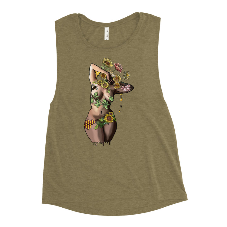 Inflorescence Ladies’ Muscle Tank - Empower Pleasure