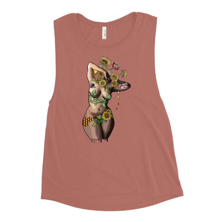Inflorescence Ladies’ Muscle Tank - Empower Pleasure