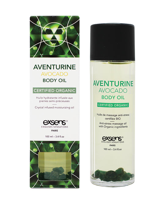 EXSENS of Paris Organic Body Oil with Stones - Assorted Crystals