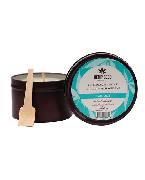Earthly Body Summer 2024 3 in 1 Massage Candle - 6 oz Far Out - Empower Pleasure