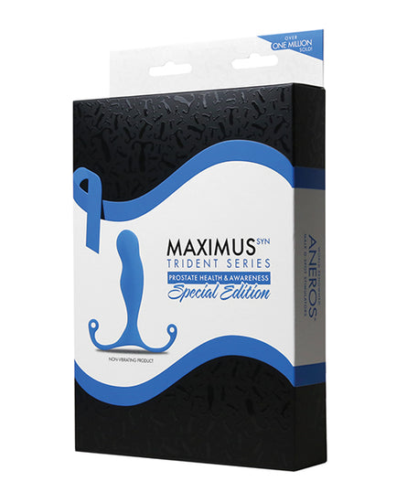 Aneros Maximus Syn Trident Special Edition Prostate Stimulator - Blue - Empower Pleasure