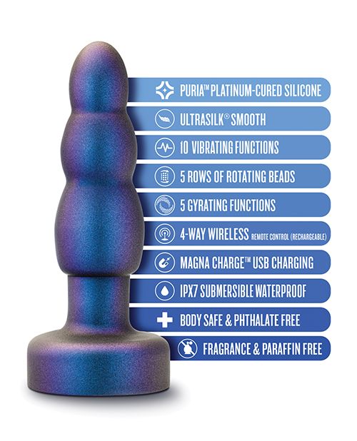 Blush Anal Adventures Matrix Kinetik Plug - Space Age Blue - Empower Pleasure