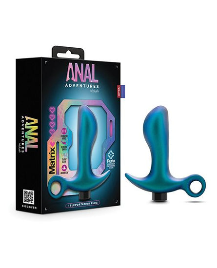 Blush Anal Adventures Matrix Teleportation Plug - Lunar Blue - Empower Pleasure