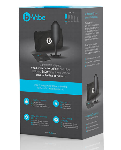 b-Vibe Weighted Snug Plug 5 - 350 g Black