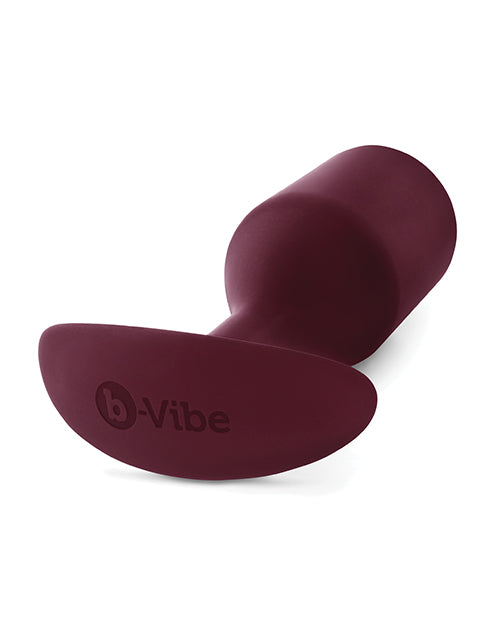 b-Vibe Weighted Snug Plug 5 - 350 g Dark Red - Empower Pleasure