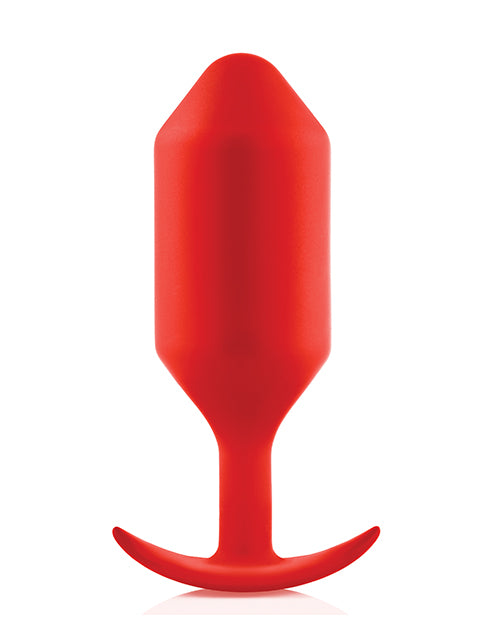 b-Vibe Weighted Snug Plug 6 - 515g - Red - Empower Pleasure