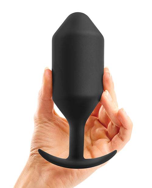 b-Vibe Weighted Snug Plug 7 - 600g - Black - Empower Pleasure
