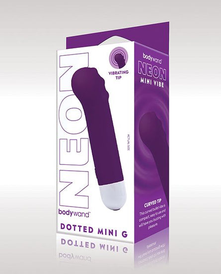 XGen Bodywand Neon Mini Dotted G Vibe - Neon Purple - Empower Pleasure