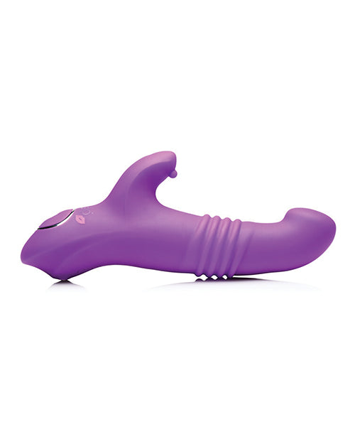 Curve Toys Gossip Blasters 7X Thrusting Silicone Rabbit Vibrator - Violet - Empower Pleasure