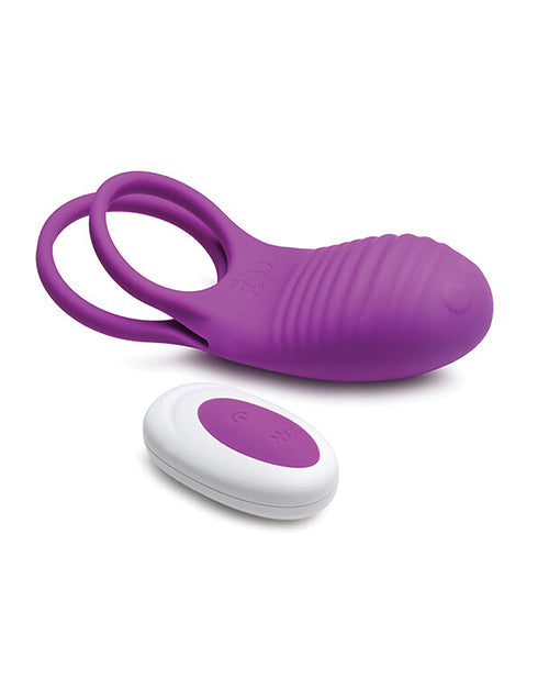Curve Toys Gossip Love Loops 10X Silicone Cock Ring w/Remote - Violet - Empower Pleasure