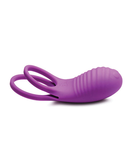 Curve Toys Gossip Love Loops 10X Silicone Cock Ring w/Remote - Violet - Empower Pleasure