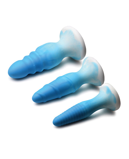 Curve Toys Simply Sweet Silicone Butt Plug Set - Blue - Empower Pleasure