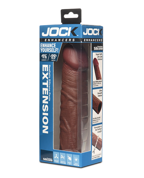 Curve Toys Jock Enhancers 1.5" Silicone Penis Extension Sleeve - Dark - Empower Pleasure