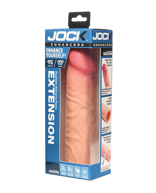 Curve Toys Jock Enhancers 1.5" Silicone Penis Extension Sleeve -  Light - Empower Pleasure