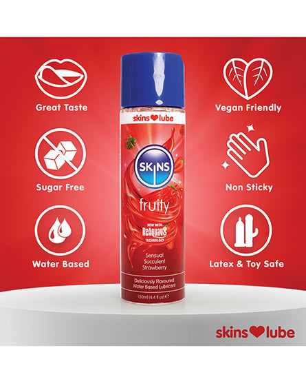 Skins Water Based Lubricant - 4.4 oz Strawberry - Empower Pleasure