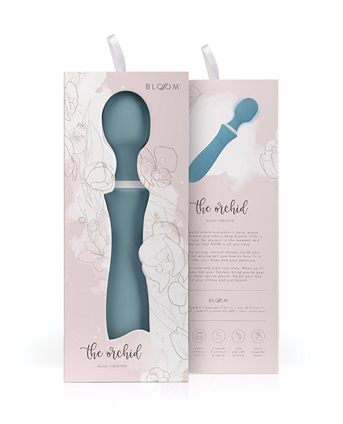 Bloom The Orchid Wand Vibrator - Teal - Empower Pleasure