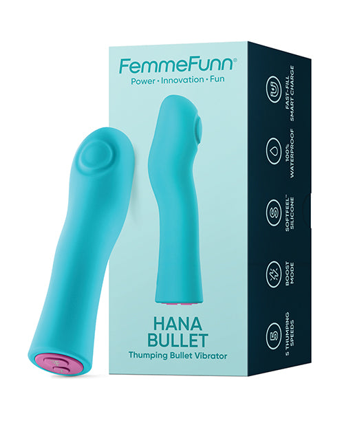 Femme Funn Hana Fingerlike Thumping Bullet - Turquoise - Empower Pleasure