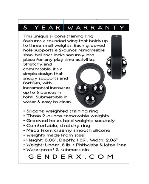 Gender X Workout Ring - Black - Empower Pleasure